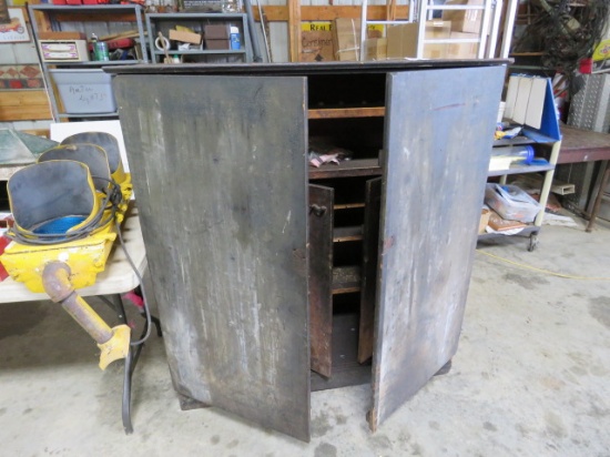OLD MECHANICS WOOD TOOL CABINET