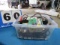 TOTE OF BELTS AND LAWN MOWER BLADE