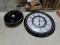 LARGE CLOCK, IROBOT ROMBA FLOOR SWEEPER WITH CHARGER