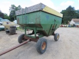 FICKLIN 231 GRAVITY WAGON WITH HEAVY DUTY RUNNING GEAR AND IMPLIMENT TIRES