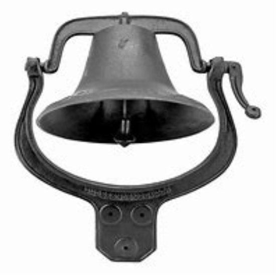 VALLEY CAST IRON BELL WITH BRACKET & RINGING ARM