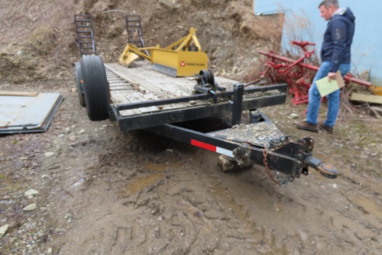 2013 18' DUEL AXLE BETTER BUILT TRAILERS FLAT BED W. RAMP & WINCH 7900GVWR