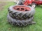 2 GOOD YEAR 12.4-38 TRACTOR TIRES ON RIMS