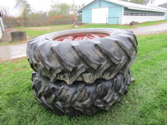2 GOODYEAR 18.4 -34 6 PLY WITH RIMS