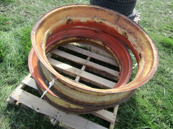 SET OF 10X38 REAR RIMS USED