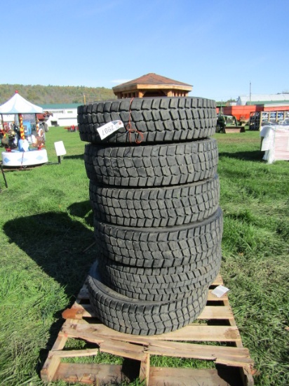 6 TIRES GENERAL LMT450 225/70 R19.5 TIRES