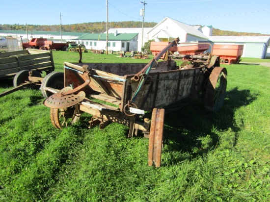 STEEL WHEEL MANURE SPREADER GROUND DRIVEN W/EVENERS