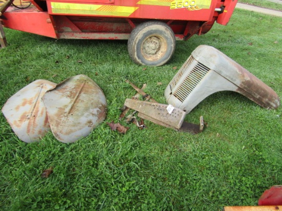 PARTS FOR FERGUSON TRACTOR HOOD, 3 HITCH ARMS, FENDERS