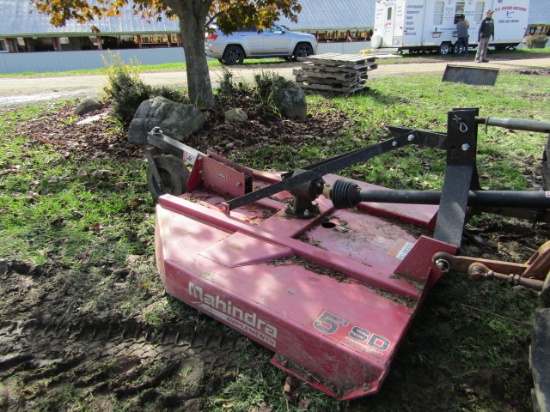 MAHINDRA 5' STANDARD DUTY BRUSH HOG 540 PTO CENTERLINK STAYS WITH TRACTOR