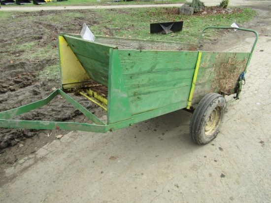 SMALL HOMEMADE GROUND DRIVEN MANURE SPREADER