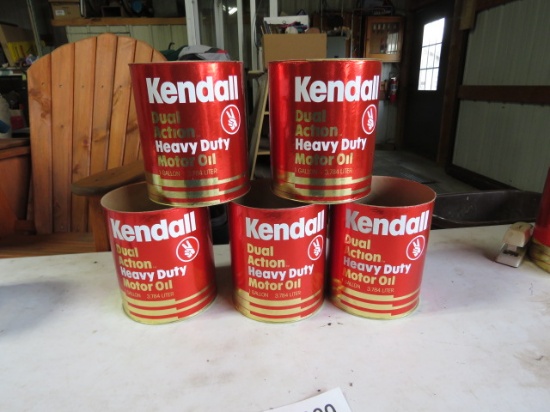 5 KENDALL OIL CANS