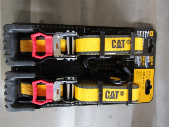 CAT 2PC 16FT X 1 1/2" RATCHET STRAPS