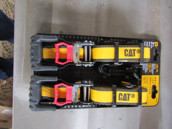 CAT 2PC 16FT X 1 1/2" RATCHET STRAPS