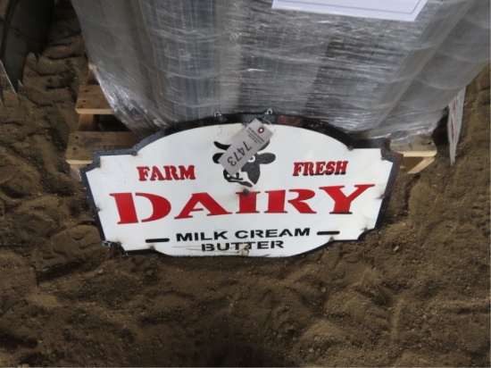 METAL DAIRY SIGN