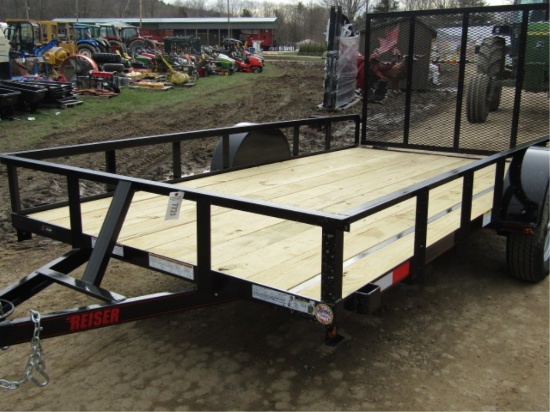 2022 REISER 77"X12' LANDSCAPE TRAILER, WITH EXTRA AXIL BUDDY BEARING RADIAL TIRES, LED LIGHTS