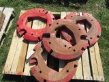 4 RED WEIGHTS ON PALLET