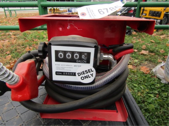 DIESEL PUMP WITH HANDLE WITH BATTERY CABLES