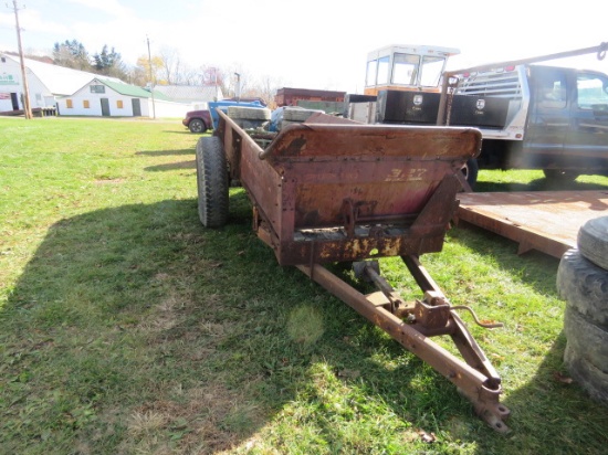 NEW HOLLAND MANURE SPREADER TURNED WOOD WAGON
