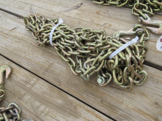 NEW 5/16 20FT G70 DOUBLE HOOK CHAIN