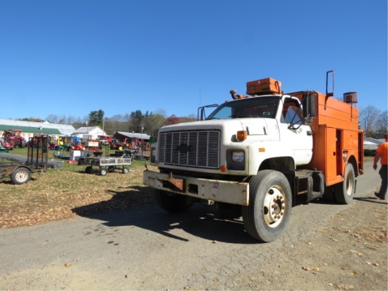 1991 CHEVY C7H UTILITY TRUCK VIN#1GBK7H1J2MJ103046 75259MILES