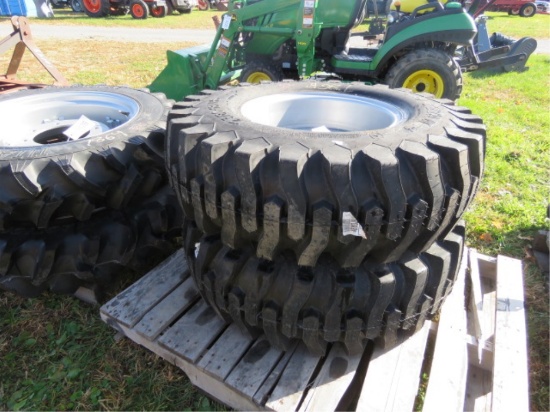 2 TITAN CONTRACTOR T 12.5/80-18 NHS HEAVY DUTY R4 TRACTOR TIRES SOLD AS PAIR