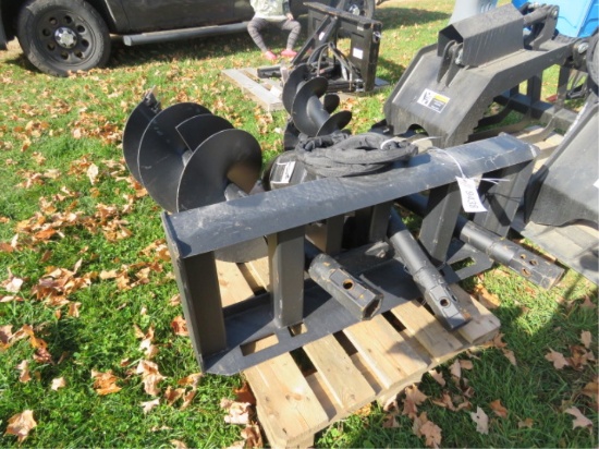 NEW SKIDSTEER POST HOLE DIGGER W/ 3 AUGERS