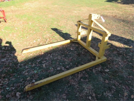 YELLOW 3PT HITCH BALE LIFT