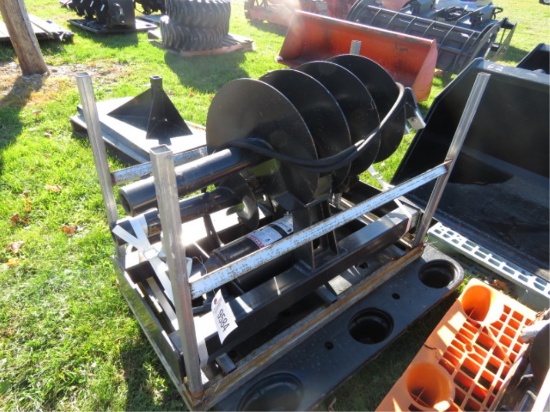 JCT SKIDSTEER POST HOLE DIGGER W/ 12"&18" AUGERS IN CRATE
