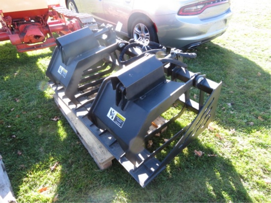 GREAT BEAR SKIDSTEER 72" HEAVY DUTY DOUBLE CYCLINDER BRUSH/ROCK GRAPPLE