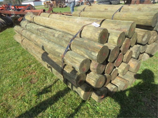 8FT LARGE DIAMETER TREATED FENCE POST