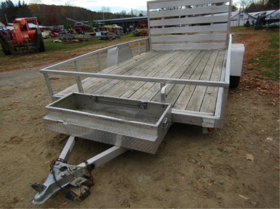 2015 QUEST ALUMIUMN UTILITY TRAILER WITH RAMP, TRAILER LOOKS TO BE TWEAKED VIN#5LEB1W214F1155205