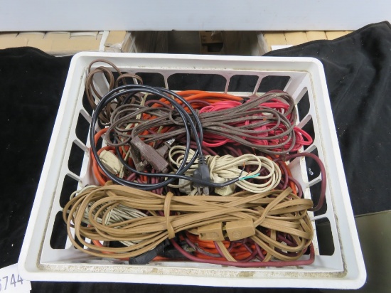 CRATE OF EXTENSION CORDS