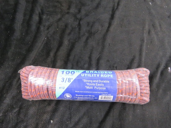 BRAIDED UTILITY ROPE 100FT 3/8"