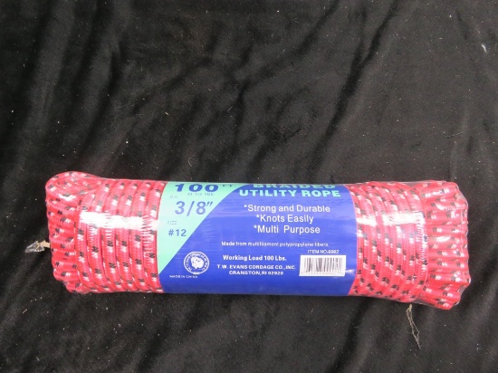 BRAIDED UTILITY ROPE 100FT 3/8"
