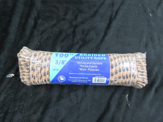 BRAIDED UTILITY ROPE 100FT 3/8"