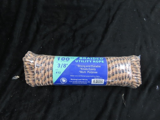 BRAIDED UTILITY ROPE 100FT 3/8"