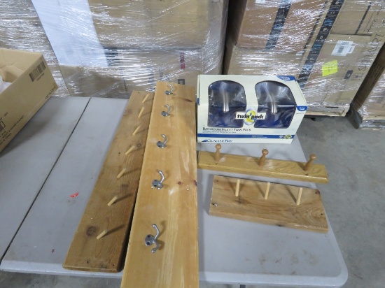 TWIN PACK BATHROOM FAUCETS AND WALL COAT RACKS