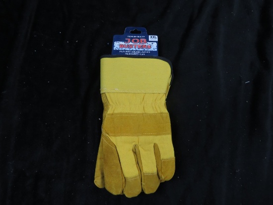 JOB BUSTERS PILE LINED GOLDEN LEATHER GLOVES