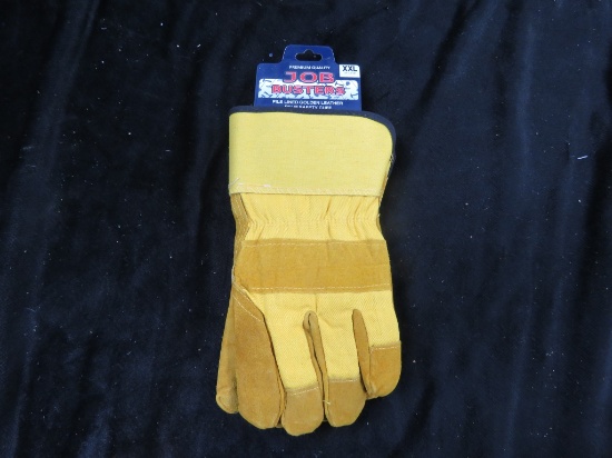 JOB BUSTERS PILE LINED GOLDEN LEATHER GLOVES