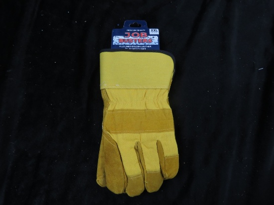 JOB BUSTERS PILE LINED GOLDEN LEATHER GLOVES