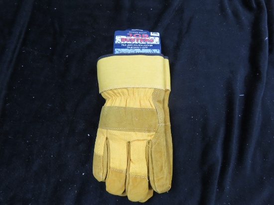 JOB BUSTERS PILE LINED GOLDEN LEATHER GLOVES