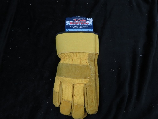 JOB BUSTERS PILE LINED GOLDEN LEATHER GLOVES