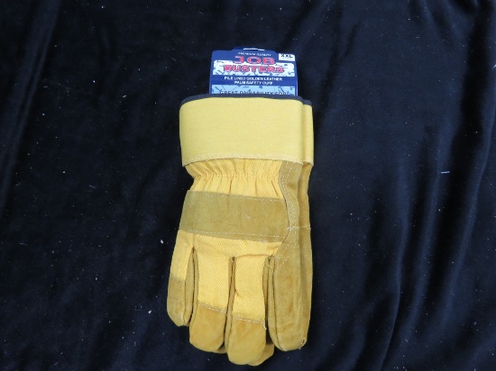 JOB BUSTERS PILE LINED GOLDEN LEATHER GLOVES