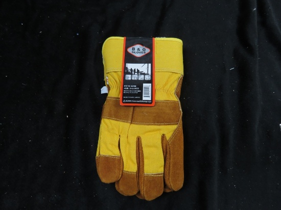 B&G BROWN SPLIT COWHIDE GLOVE