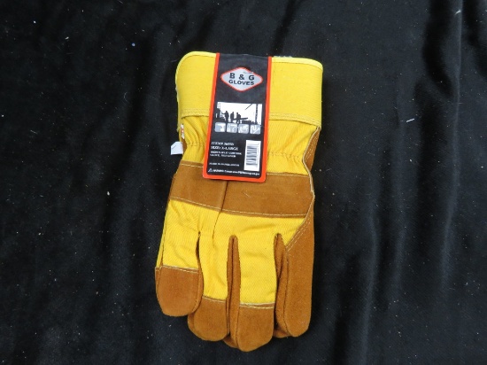 B&G BROWN SPLIT COWHIDE GLOVE