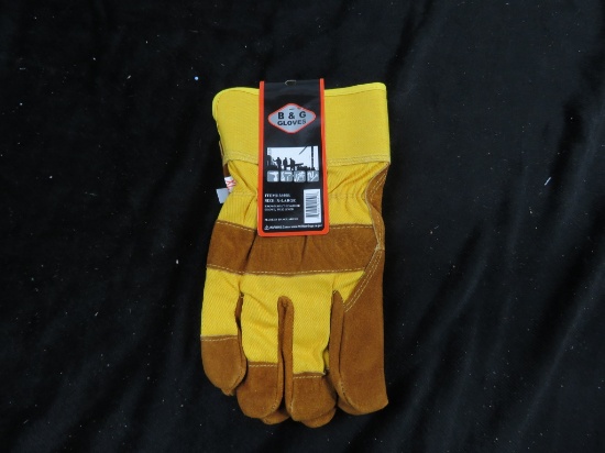 B&G BROWN SPLIT COWHIDE GLOVE