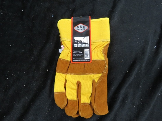 B&G BROWN SPLIT COWHIDE GLOVE