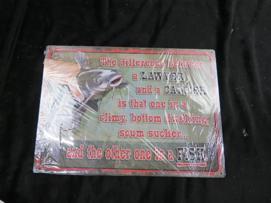 FISH TIN SIGN
