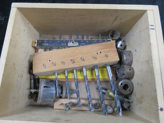 BOX OF WOODWORKING BITS