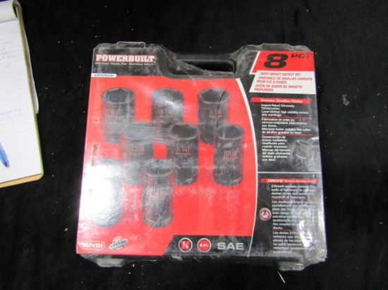 POWERBUILT 8PC DEEP IMPACT SOCKET SET